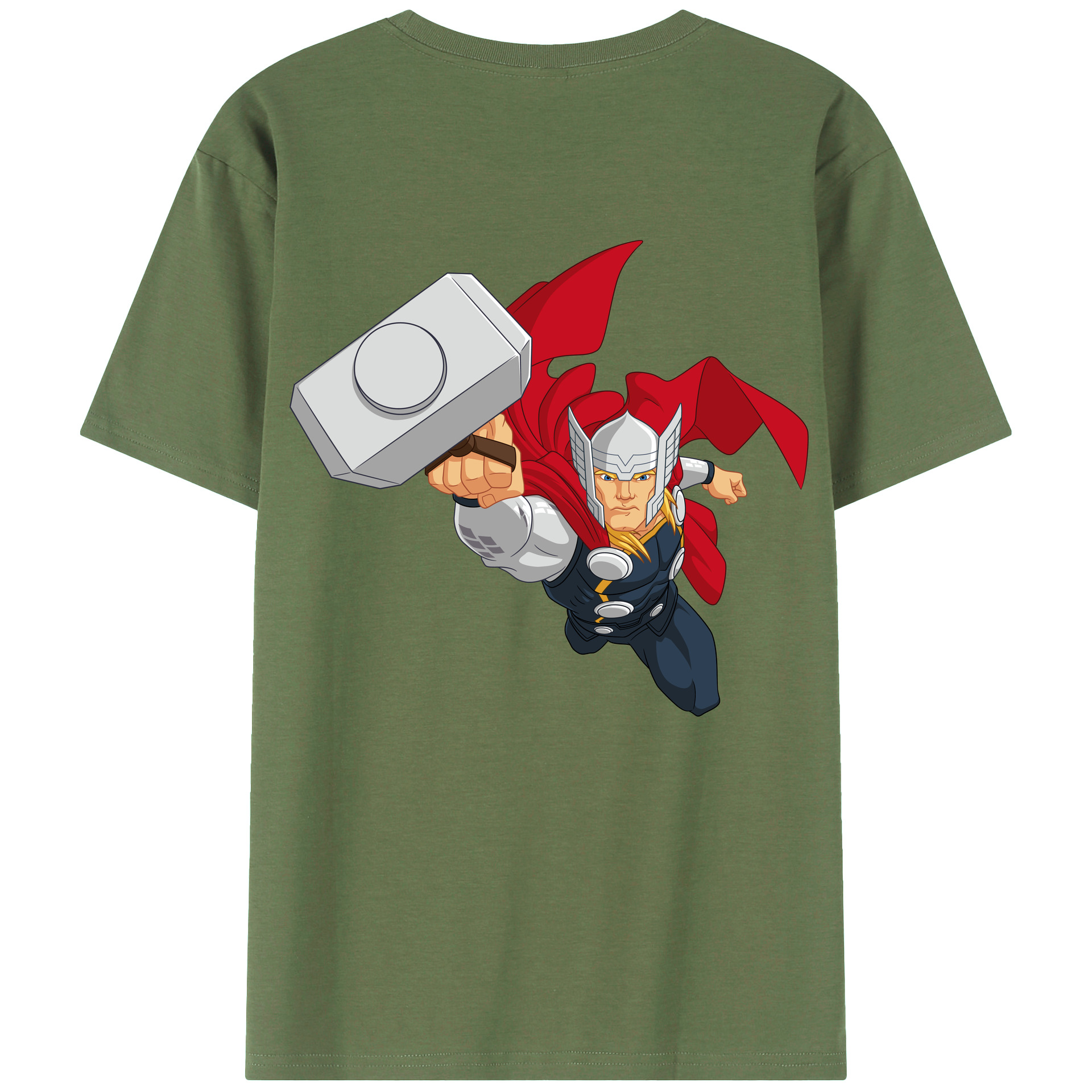（画像用） アベンジャーズ The Avengers 綿100％ メンズ半袖Tシャツ（バックプリント） 通気性
